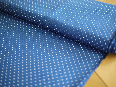 HILCO Baumwolle, HILDE, Stoff, Tupfen, Punkte,gepunktet dunkelblau-weiß - Bild 1 von 4