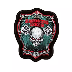 Parche Calavera Hierro 9,5 x 11,5 cm Insignia Parches Motociclista Insignias Bordadas P243 - Imagen 1 de 3