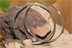 C1d* 925 SILBER Ohrringe Ohrhänger Creolen Creole gross XXL Silbercreolen Neu - Bild 1 von 1