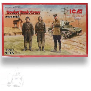 ICM 1/35 SOVIET TANK CREW 1939-1942 UN-ASSEMBLED MILITARY FIGURES FOR DIORAMAS - Picture 1 of 1