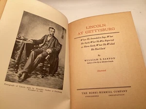 Lincoln at Gettysburg -First Edition 1930 William E Barton - Picture 1 of 8