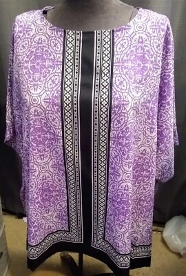 Blusa Croft & Barrow Talla 1X Axilas 33 Hombro Abajo 27 In Parte Inferior 35 In Lk Foto 1 de 4