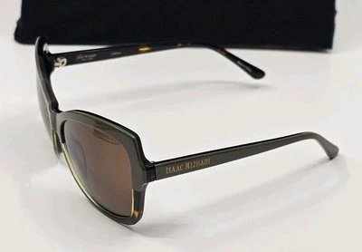 Gafas de sol Isaac Mizrahi marrón tortuga ojo de gato de gran tamaño 55 16 130 IM30216 NUEVAS SIN ETIQUETAS Foto 1 de 4