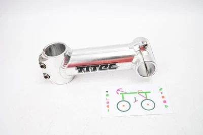 Vintage Titec Stem 1 1/8 in Threadless 25.4 mm MTB Bike 120mm 2 Bolt Silver 90s - Image 1 of 4