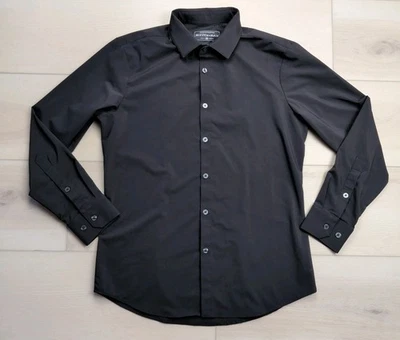 Mizzen+Main Shirt Mens Large Black Trim Fit Stretch Performance Made in USA EUC - Image 1 of 4