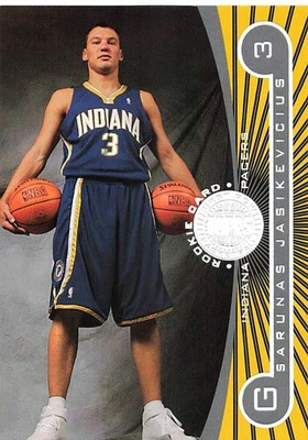 2005-06 Topps First Row /549 Sarunas Jasikevicius #128 Rookie RC - Image 1 of 2