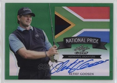 2011 Leaf Metal National Pride Green Prismatic /25 Retief Goosen #NP-RG1 Auto - Image 1 of 2
