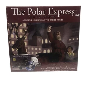 New The Polar Express Holiday Gift Set DVD CD Book & Santa Sleigh Bell Sealed - Picture 1 of 6