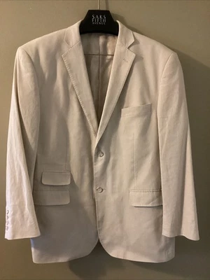 Blazer Traje Chaqueta Bianco Brioni Loro Piana Super 150's Biella Lino 44R EU 54R Foto 1 de 4