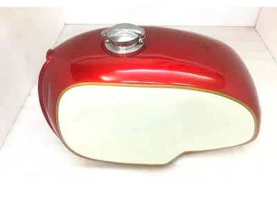DEPÓSITO DE COMBUSTIBLE ADECUADO BMW R100 RT RS R90 R80 R75 ACERO CREMA Y CEREZA + ADAPTADOR + TAPA Foto 1 de 3