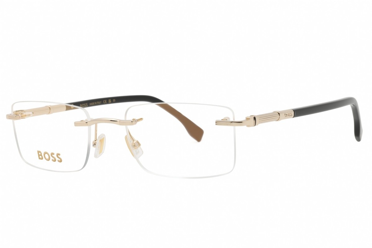BOSS HUGO BOSS ツーポイントフレーム BOSS - Titanium optical frames with double bridge - Grey