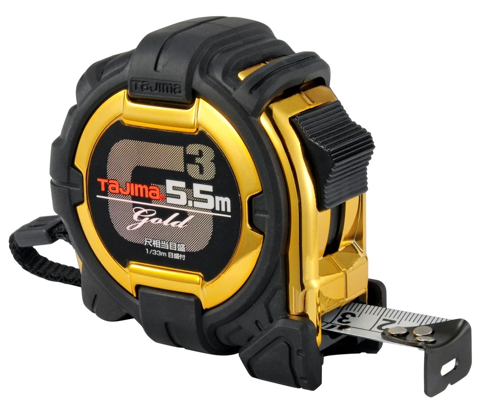Tajima G3 Gold Lock Tape Measure 25shaku 5.5m G3gl25-55sbl