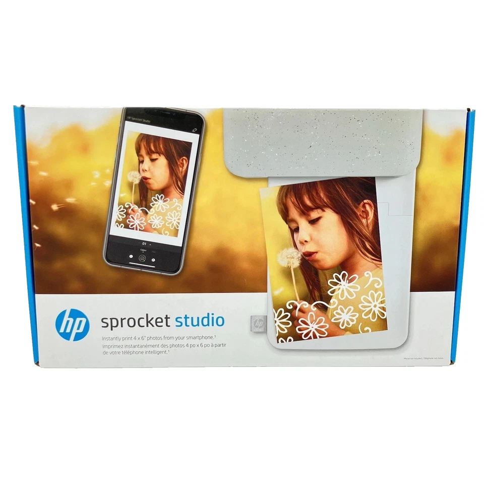 HP Sprocket Studio Digital Bluetooth Laser Photo Printer 4x6" Pictures (3MP72A) - Image 1 of 1