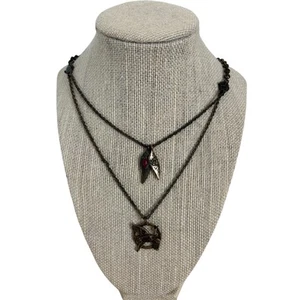 Lucky Brand Double Strand Crane Necklace - For Parts - Picture 1 of 7