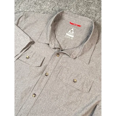 Gerry Button Shirt S/S 2XL Pockets performance Gray Gorp Core Outdoor Travel New - Image 1 of 4