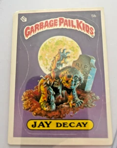 De colección 1985 Jay Decay # 5b Topps Garbage Pail niños GPK serie 1 OS1 lista de verificación mate - Imagen 1 de 2