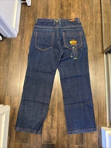 Miskeen Originals Jeans Mens 38 VIDEO GAME Loose Baggy Denim Skater Y2K Pipes - Picture 1 of 6