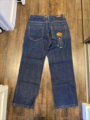 Miskeen Originals Jeans Mens 38 VIDEO GAME Loose Baggy Denim Skater Y2K Pipes - Image 1 of 4