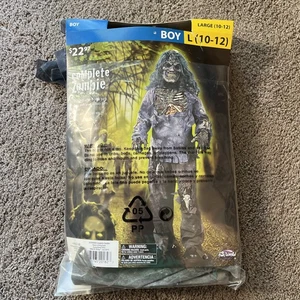 Zombie Costume for Kids, Scary Halloween for Boys L 10-12 - Picture 1 of 11