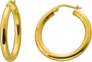 Creolen 26mm Gelbgold 750 18 Karat Klappscharnier - Bild 1 von 3