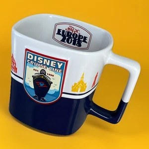 Taza de café Disney Cruise Line Magic Europe 2018 taza coleccionable Square Mickey - Imagen 1 de 8