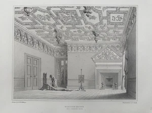 Impresión antigua de 1848; Castillo de Wintoun/Winton, Lothian después de Billings - Imagen 1 de 2