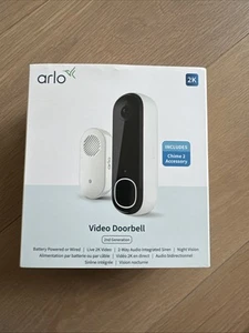 Video Doorbell 2K 2nd Generation & Chime 2 Bundle, 2K HD doorbell Camera, 2-Way - Picture 1 of 1