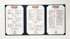 Ultimate Rare Star Trek The Experience Quark's 1st Dinner Menu Black 3 Fold - Picture 1 of 24