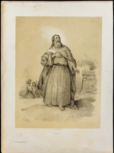 Lithograph From 1859: Portrait Of Noah. Engraving By Victor Adam. Bible. - Picture 1 of 2