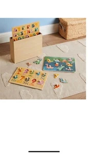 Toy life wooden dinosaur puzzle set Gift Kids Girls Boys - Picture 1 of 12