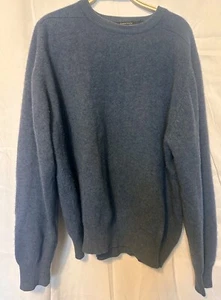 Vintage William Kasper Calif Blau Grau Kaschmir Damen Pullover XL Randall Roy - Bild 1 von 3