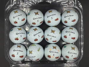 TaylorMade TP5/x Pix ‘Boom! Smack! POW!’ AAAAA Mint 12 Used Golf Balls 5A - Picture 1 of 2