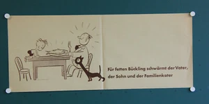 altes orig Plakat für fetten Bückling schwärmt der Vater, des Sohn und der Kater - Bild 1 von 9