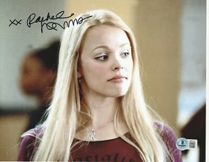FOTO 8x10 firmada por Rachel Mcadams Regina George Mean Girls - Certificado de autenticidad Beckett - Imagen 1 de 1