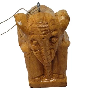 Carved Wood Elephant Ornament Figurine 2.5inch Partners in Conservation Rwanda - Picture 1 of 11