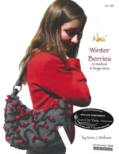 Winter Berries in Medium & Large Sizes Elegant Bags Knitting Instruction Booklet - Picture 1 of 1