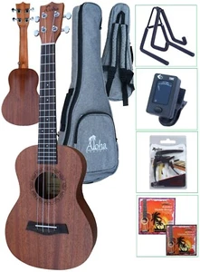 Ukulele SK502MP Delux Gig Bag, Capo, Stand, Tuner, 2-Stringpacks (Canadian Bran - Picture 1 of 10