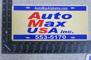 AUTOMAX USA ALABAMA AL CAR DEALERSHIP PLASTIC BOOSTER LICENSE PLATE (BB1 - Picture 1 of 1