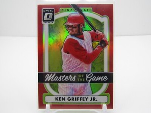 KEN GRIFFEY JR. 2017 DONRUSS OPTIC MASTERS OF THE GAME RED PRIZM #84/99- REDS!!