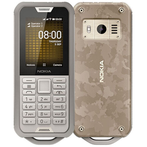 Unlocked Nokia 800 Tough 4G  WIFI KaiOS 2.4" Flashlight Rugged CellPhone-Desert