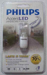 Philips Accent LED Outdoor Landscape Low Volt 12V 10W/3W G4 T3 Lamp Light