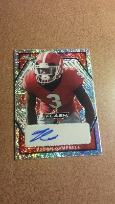 TYSON CAMPBELL 2021 LEAF FLASH AUTOGRAPHED ROOKIE CARD PA-TC1.#3/5 - Image 1 of 2