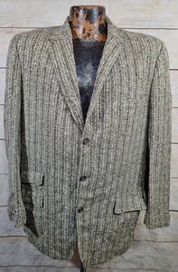 Vintage VARSITY Town Clothes Blazer Jacket Mens 40 Wool? Tweed Union Made USA - Picture 1 of 16