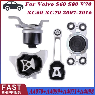 Fits 2007-2016 Volvo XC60 3.2L 3.0L Engine Motor & Torque Strut Mount Set 4PCS - Imagem 1 de 4