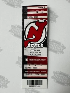 2009 Ottawa Senators at New Jersey Devils Ticket 11/25/09 Martin Brodeur Win - Picture 1 of 1