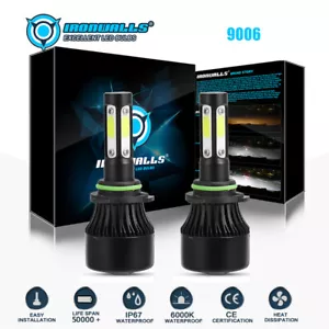360° LED High/Low Beam Foglight Conversion Kit 9006 Bulbs Super White 6500K 2x - Picture 1 of 12