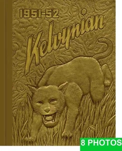 1951 HS YearBook ; Kelvynian Park, Chicago, IL. Unusual Cover--Metallic, 3D - Picture 1 of 7