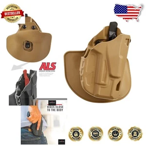 7378 ALS Concealment Paddle Holster for Glock 26, 27, 33 - Right Handed FDE - Picture 1 of 8