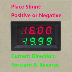 DC Meter 100V -500~+500A Bidirectional Current Shunt Can be Put On Positive Side - Picture 1 of 6