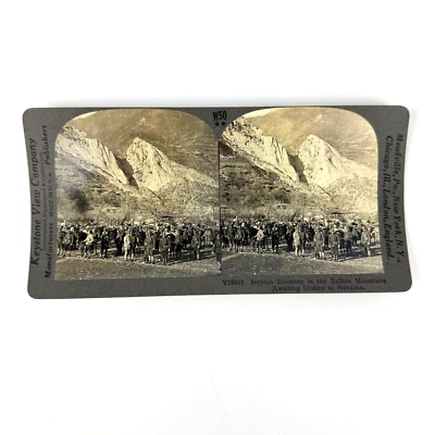 Fotos antiguas de la Primera Guerra Mundial Keystone View Co V18815 reservas serbias montañas balcánicas Primera Guerra Mundial Foto 1 de 4